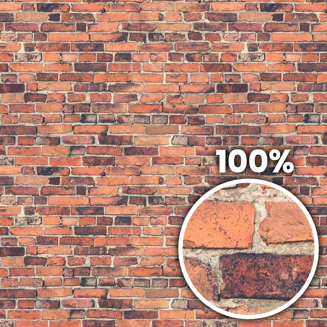 Tiling preview of a rustic brick wall