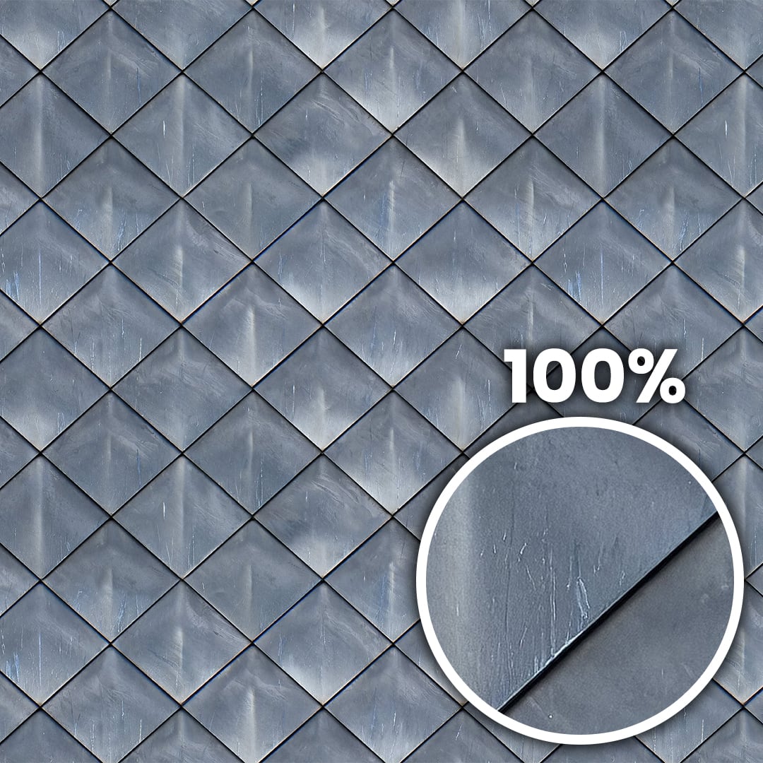 Tiling preview of interlocking metal shingles