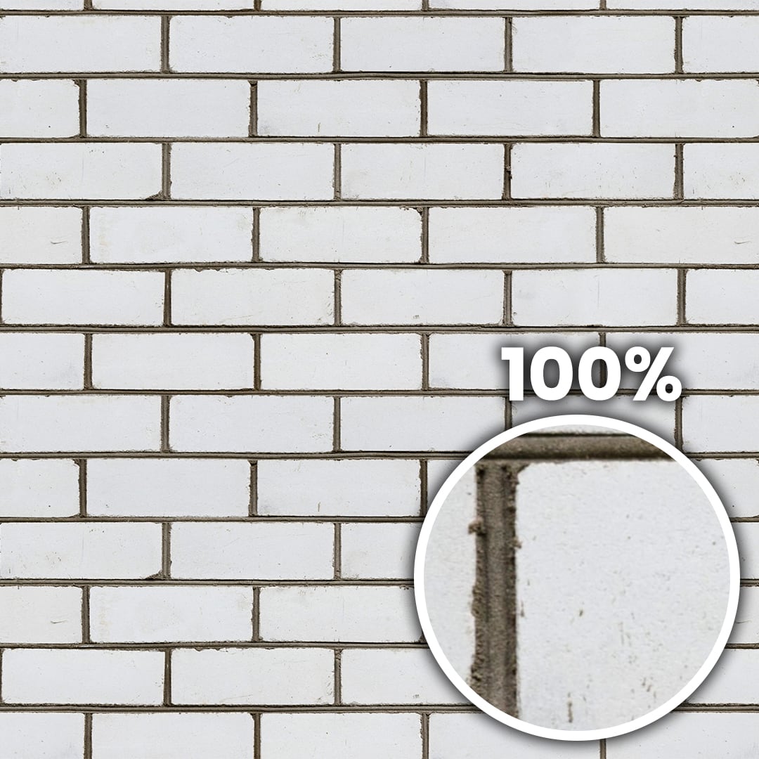 Tiling preview of white aerated concrete blocks with embossed grouting