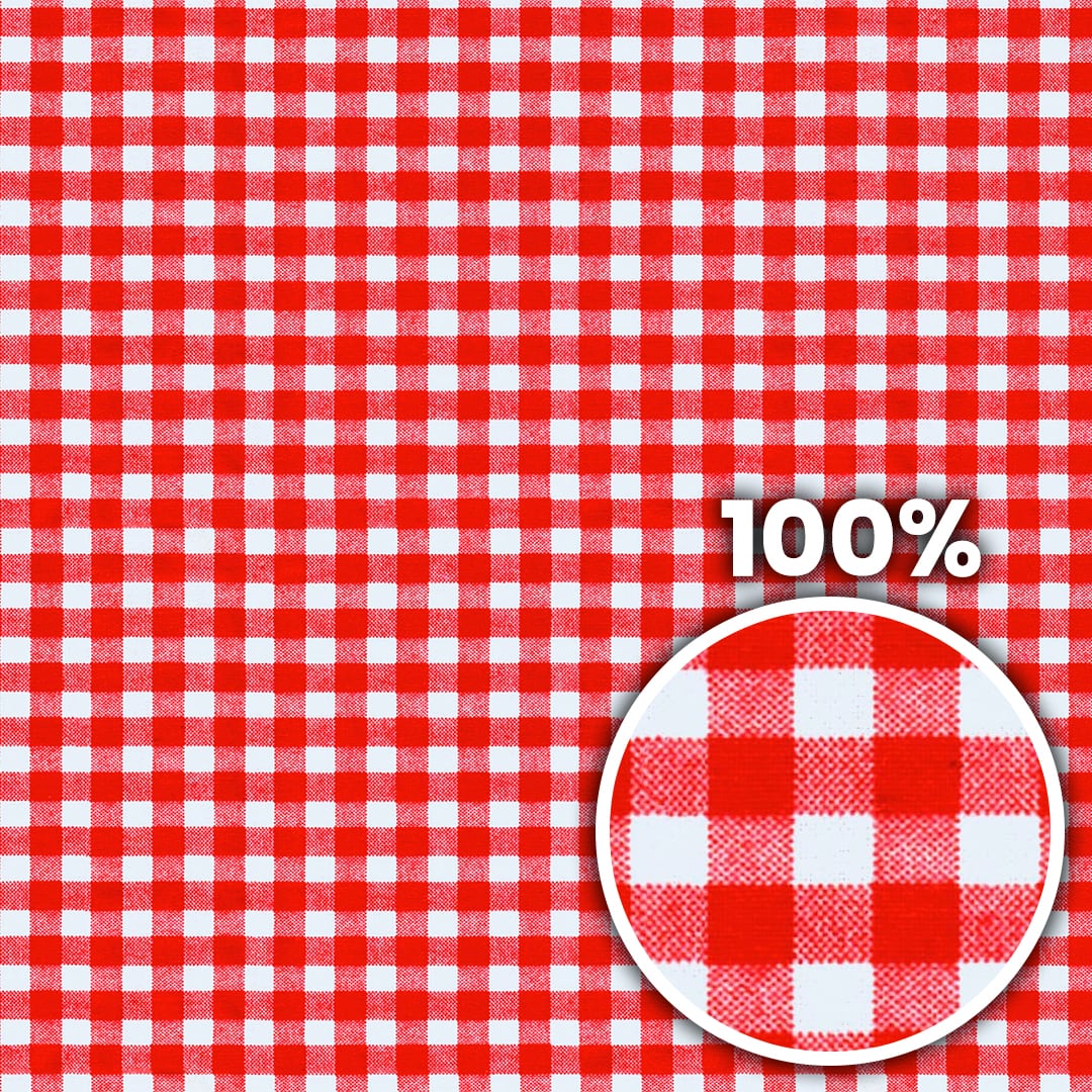 Tiling preview of a red and white checkered fabric