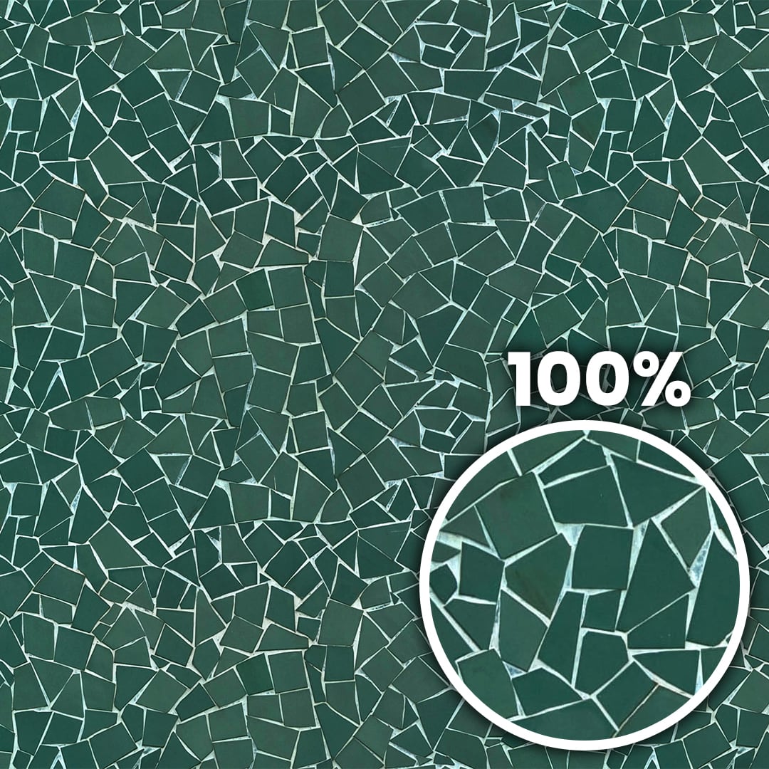 Tiling preview of a shattered green mosaic wall