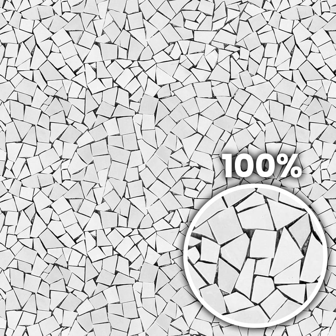 Tiling preview of a shattered white mosaic wall