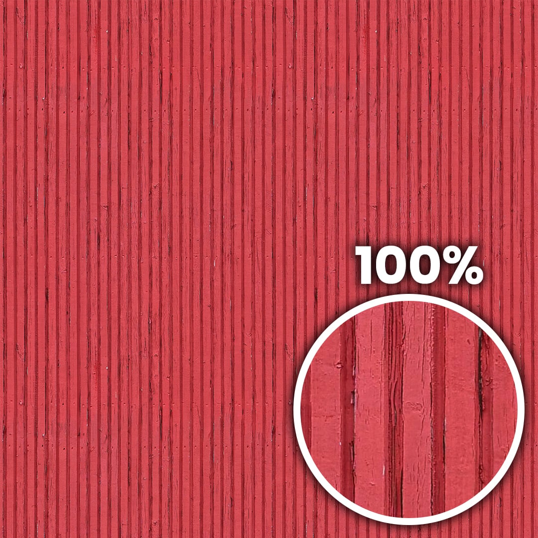 Tiling preview of an exterior vertical wood paneling with red flaking paint