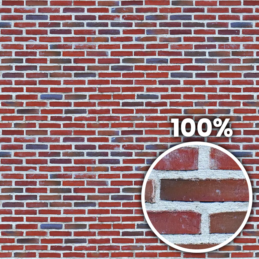 Tiling preview of a multicolored decorative brick wall