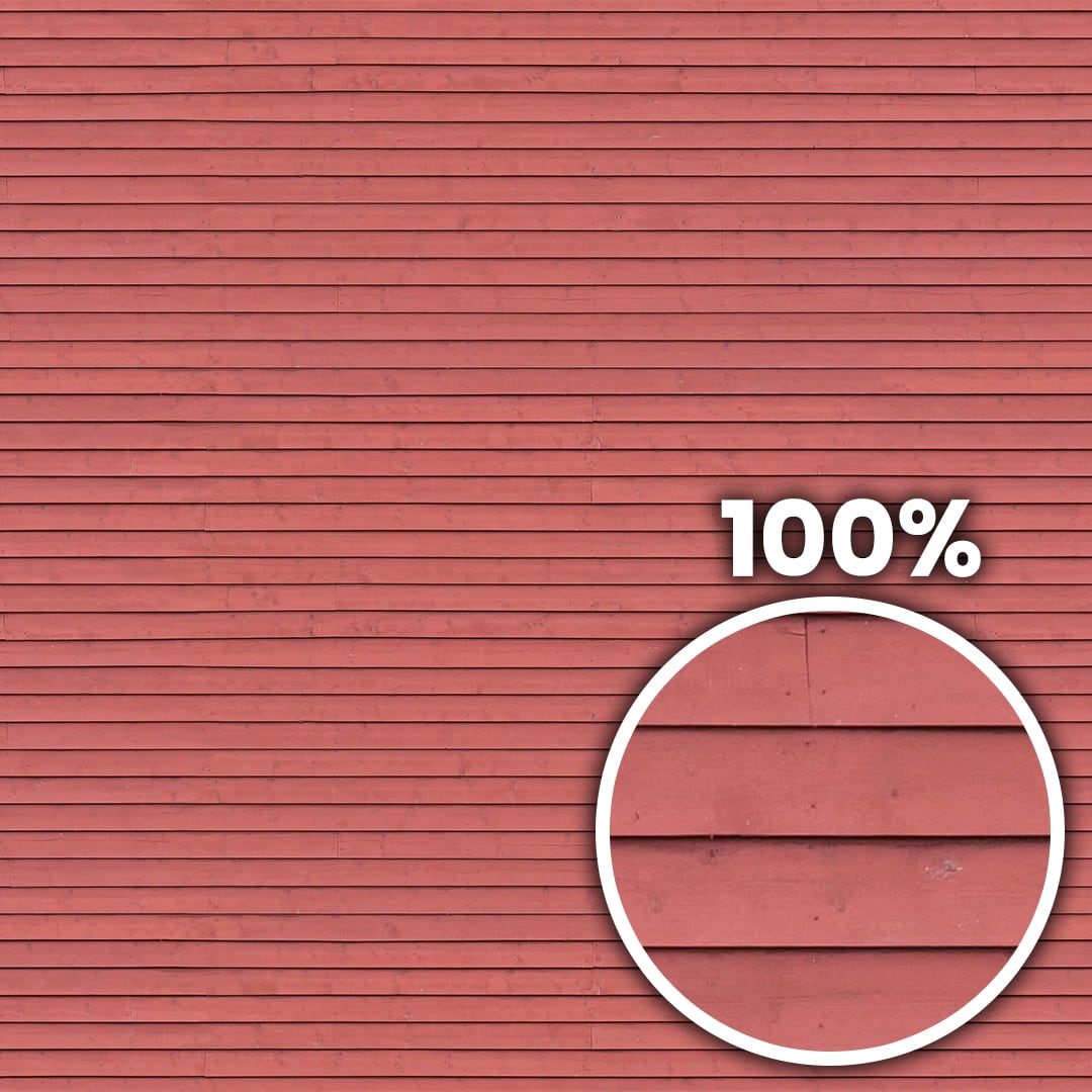 Tiling preview of an exterior horizontal overlapping wood planks cladding painted in reddish brown