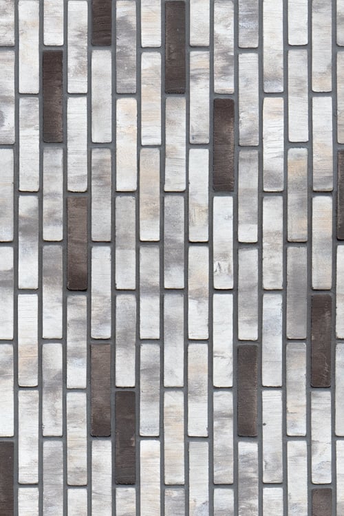 Decorative Vertical Black & Brown Brick Wall