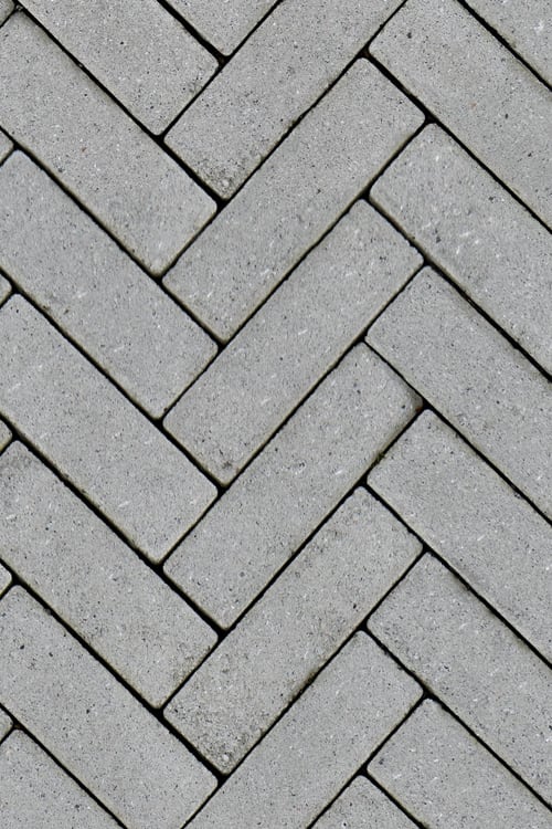 Concrete Brick Tiled Floor with Zigzag Pattern