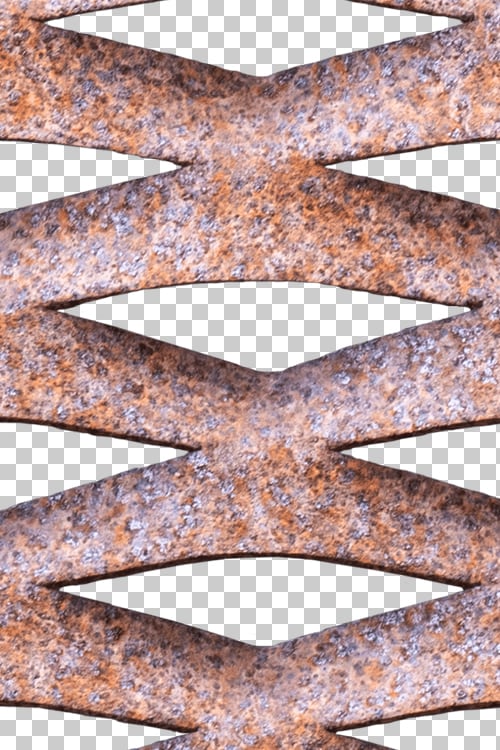Rusty Expanded Metal Mesh Grille