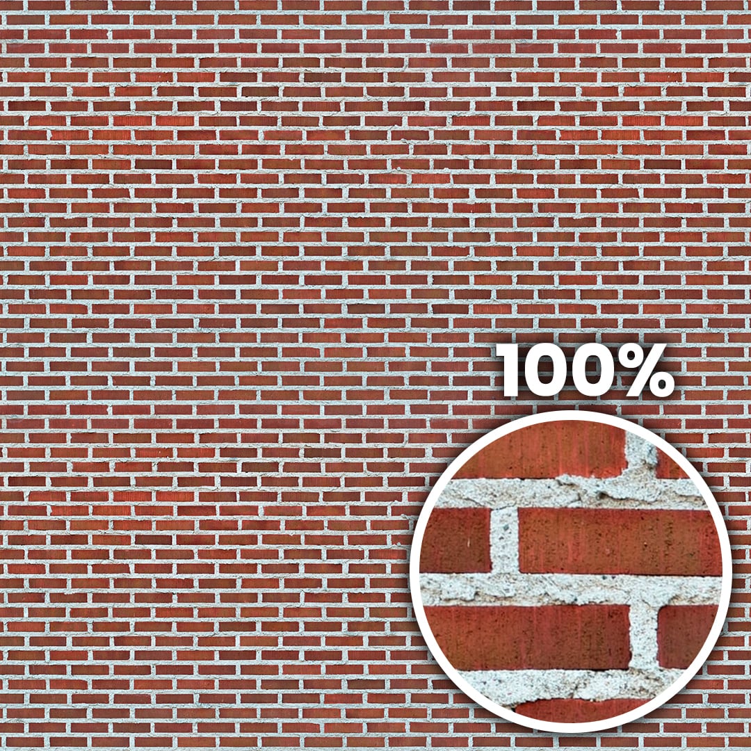 Tiling preview of a clean dark red brick wall