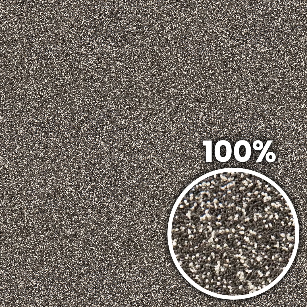 Tiling preview of a wall finishing with small black and white pebbles