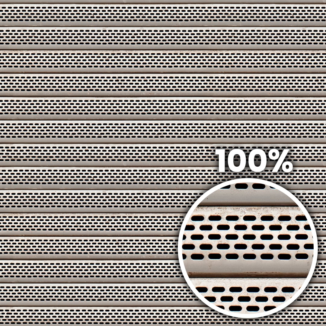 Tiling preview of a perforated shop front roller shutter