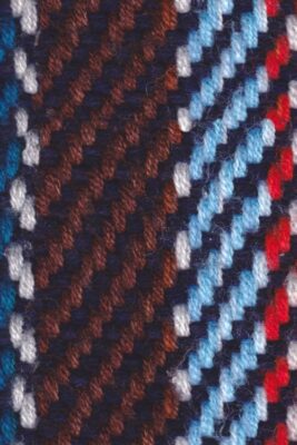 Close-up of a multicolored knitted scarf