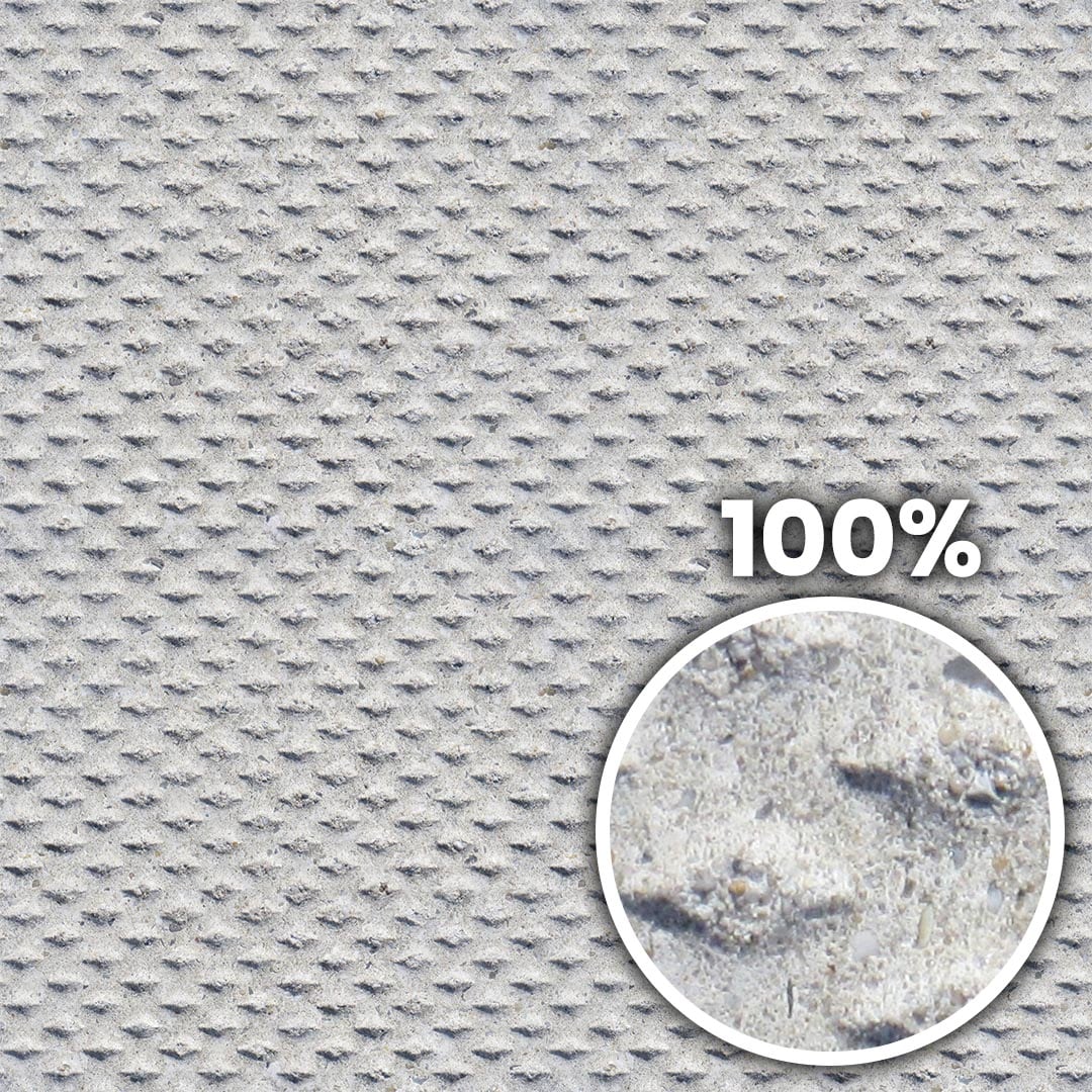 Tiling preview of a bumpy concrete wall with diamond shaped bumps
