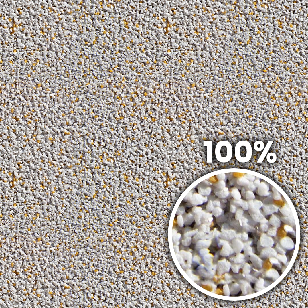 Tiling preview of a decorative grainy cement wall with fine white and yellow aggregate