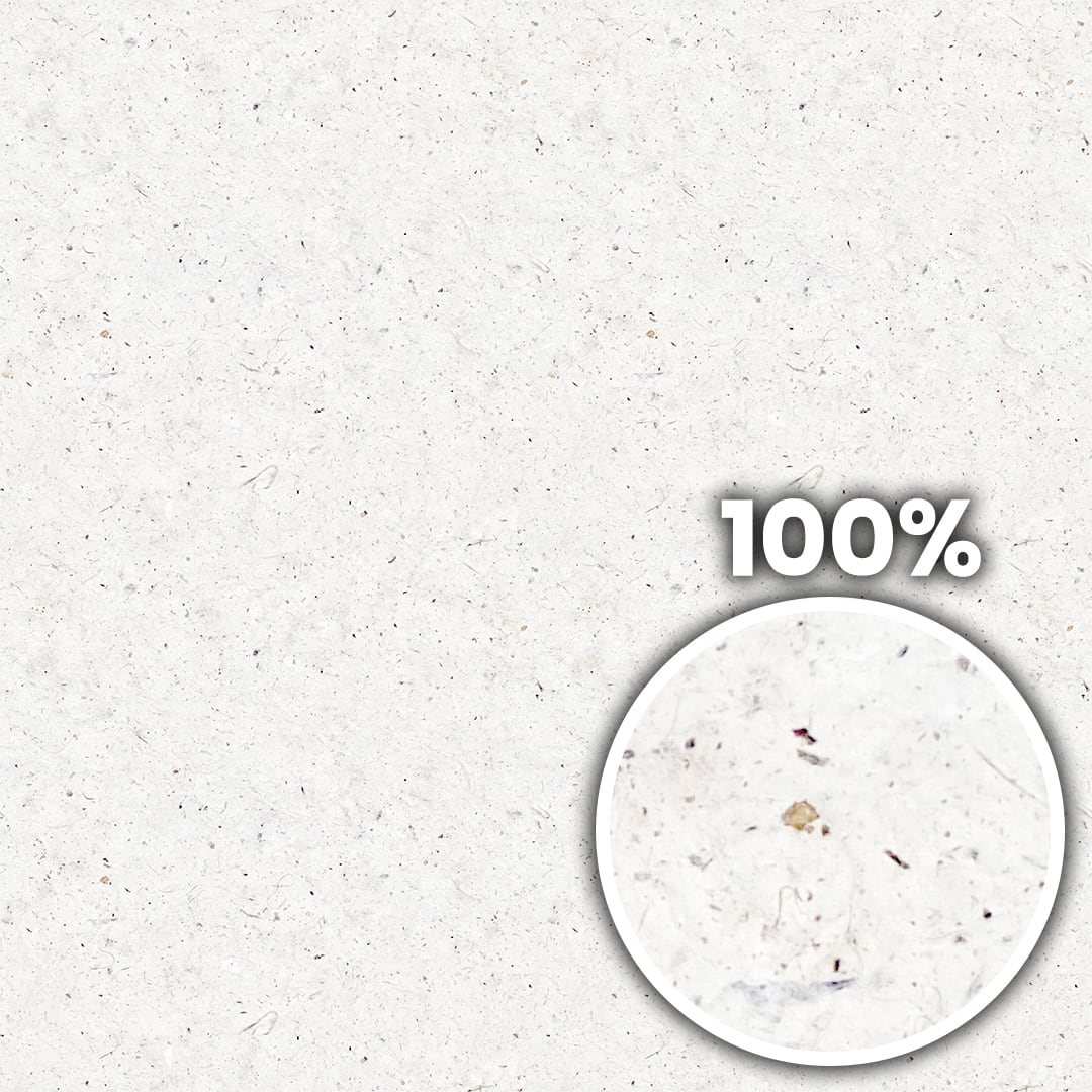 Tiling preview of an uneven handmade white paper with lots of threads and specks
