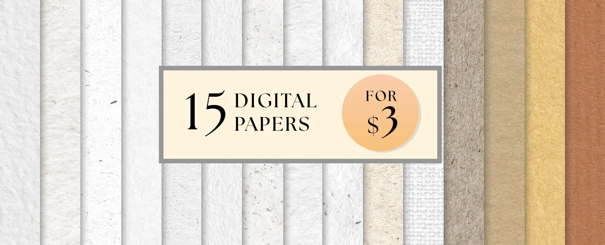 15 digital paper texture strip with pricetag