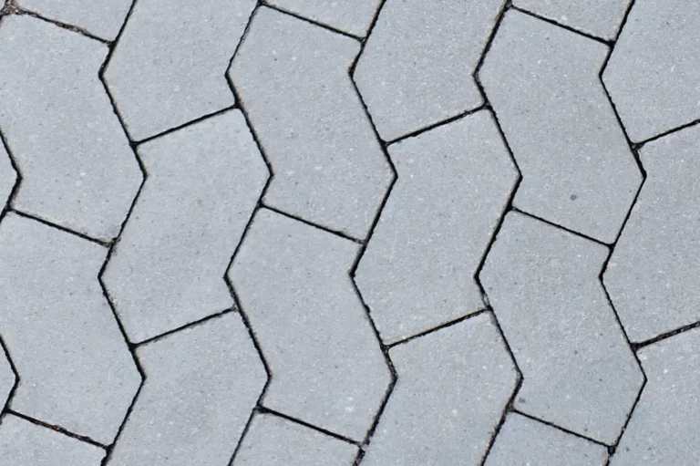 Close-up of an interlocking concrete pavers