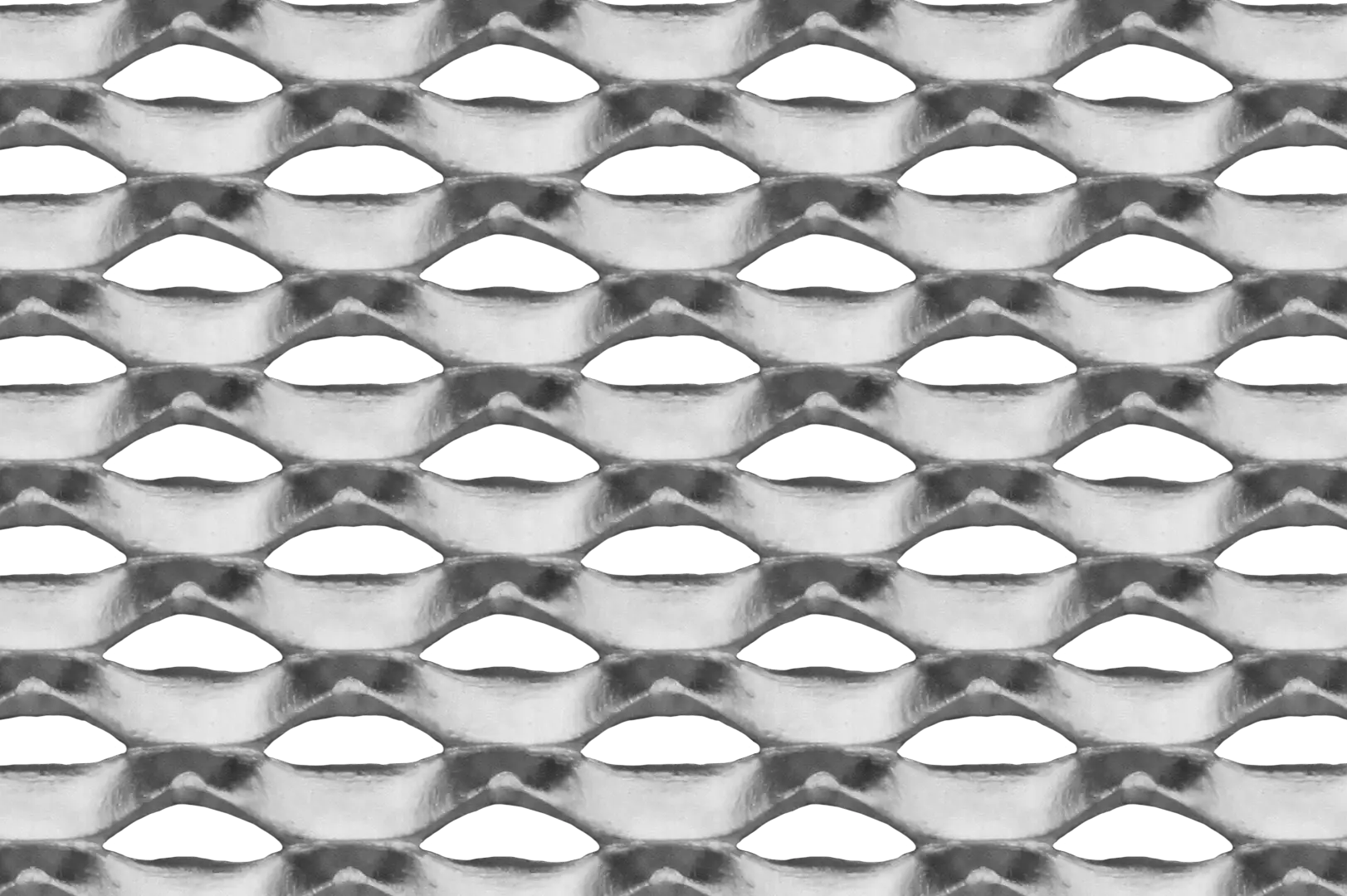 Close-up of a perforated aluminum grille mesh