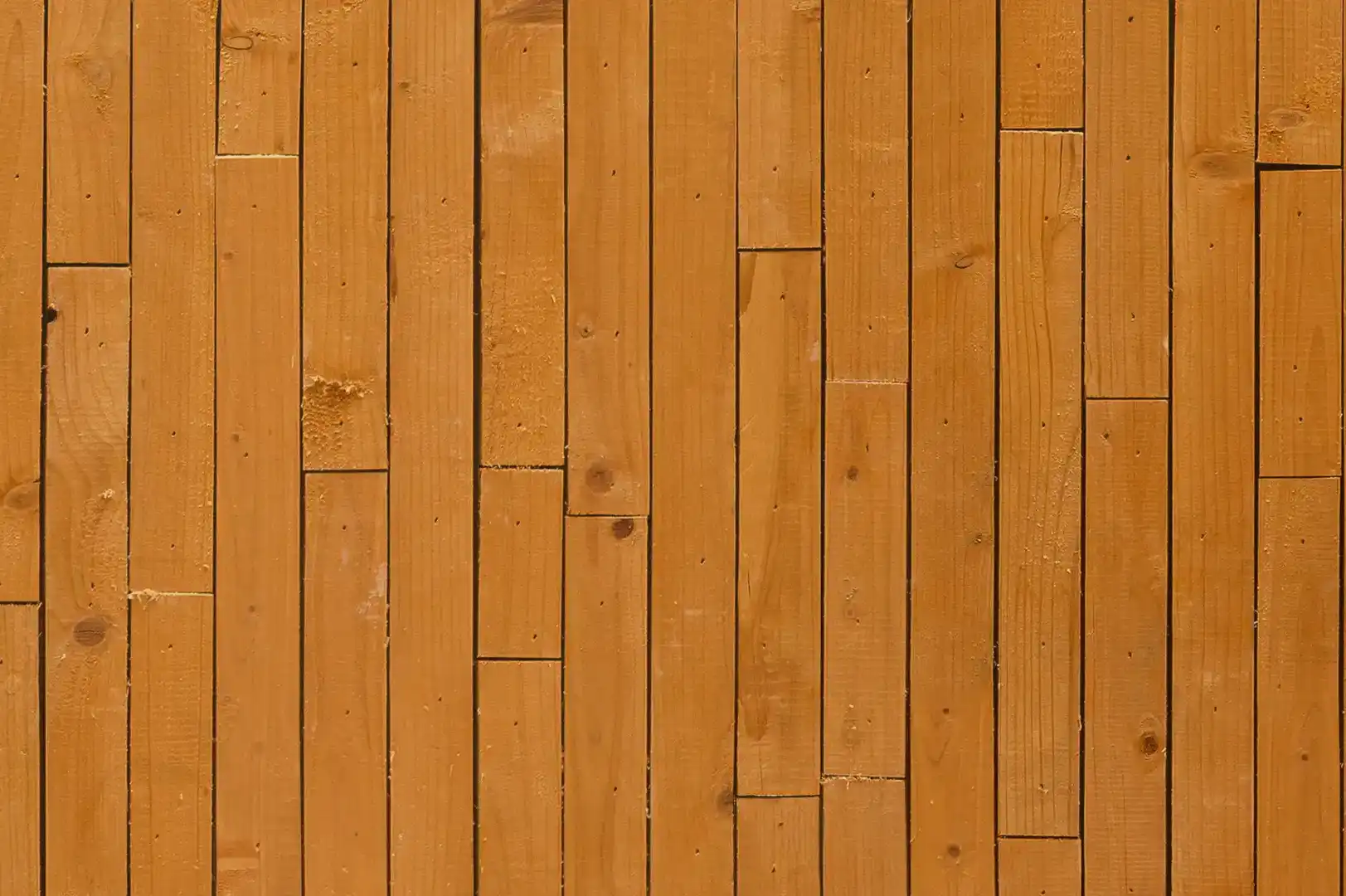 Close-up of a rough wood plank flooring