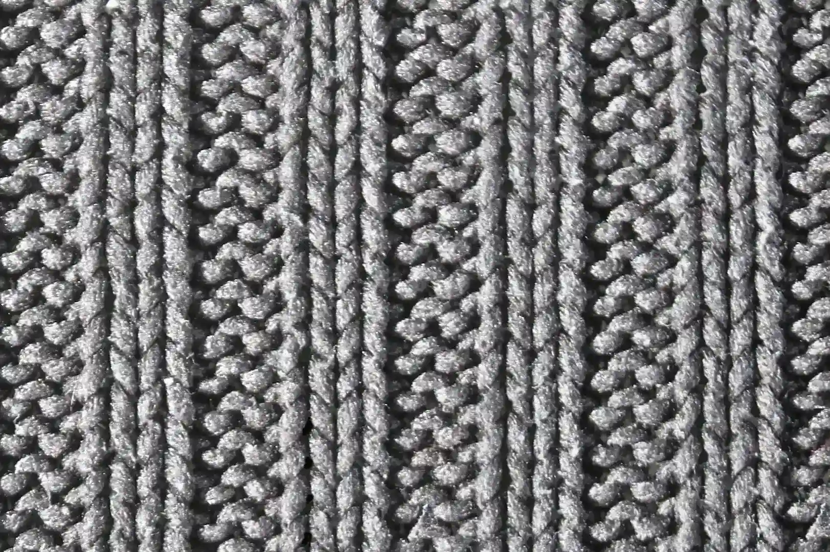 Close-up of a knitted chunky polyester pullover