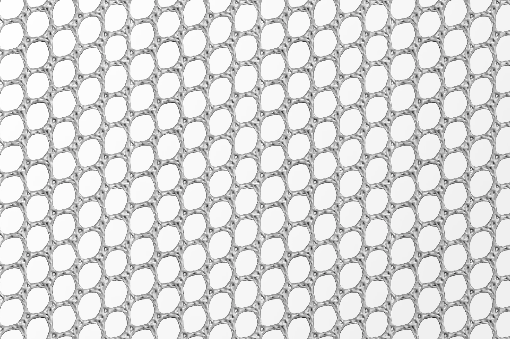 Close-up of a white plastic tent mesh with transparent background