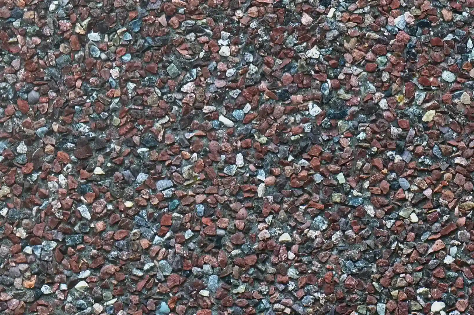 Close-up of a multi coloured gravel plaster finish on a building wall