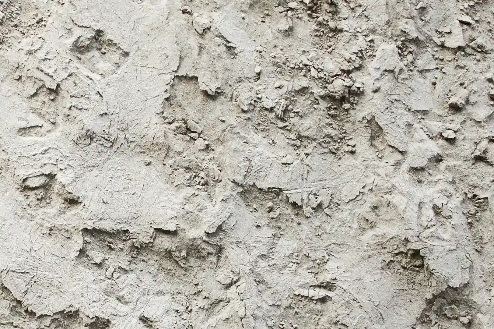 Close-up of a rough earth like plaster wall