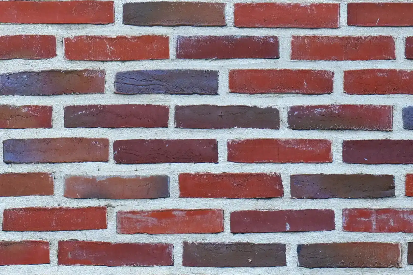 Close-up of a multicolored decorative brick wall
