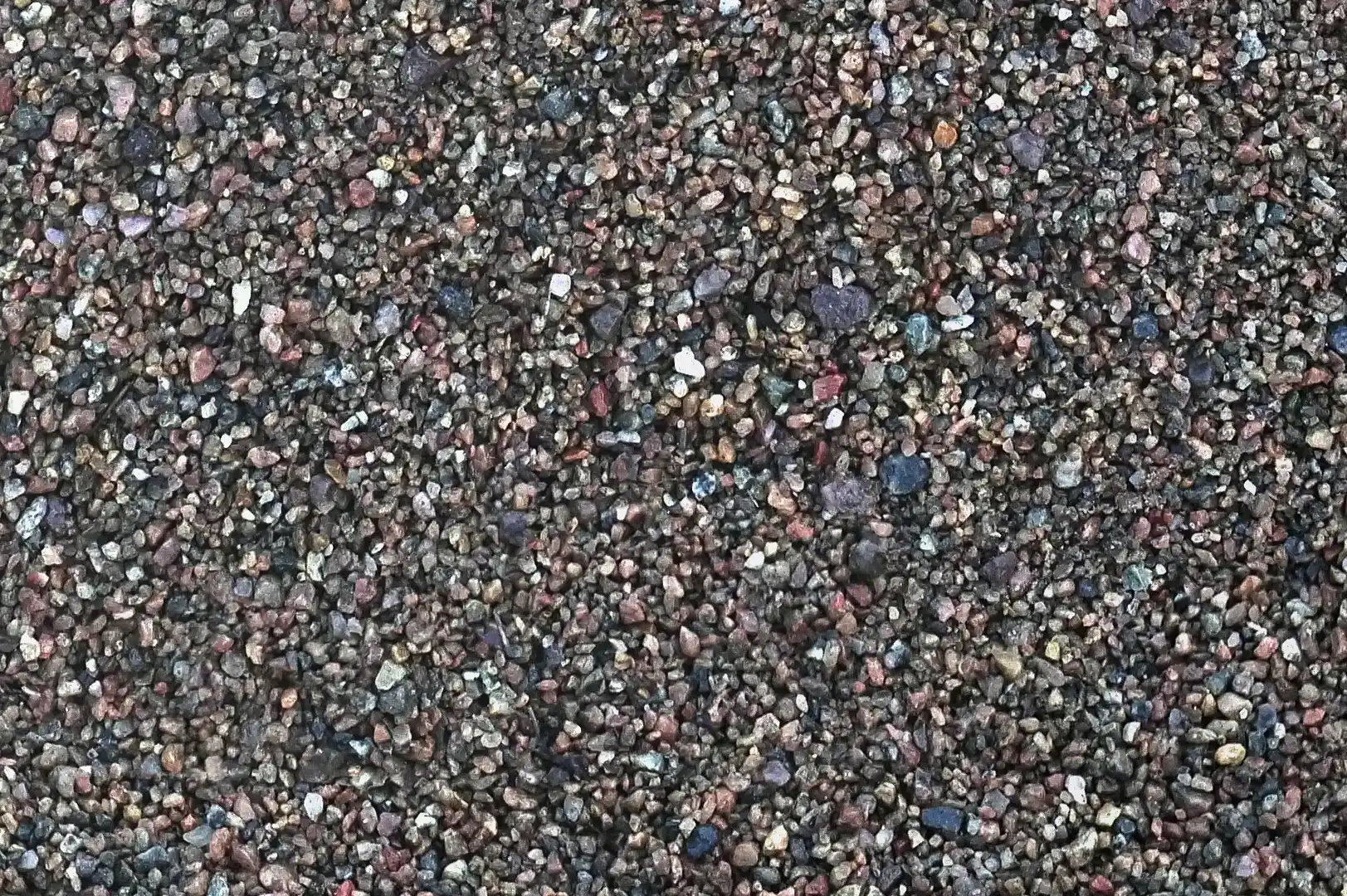 Close-up of coarse granite gravel field