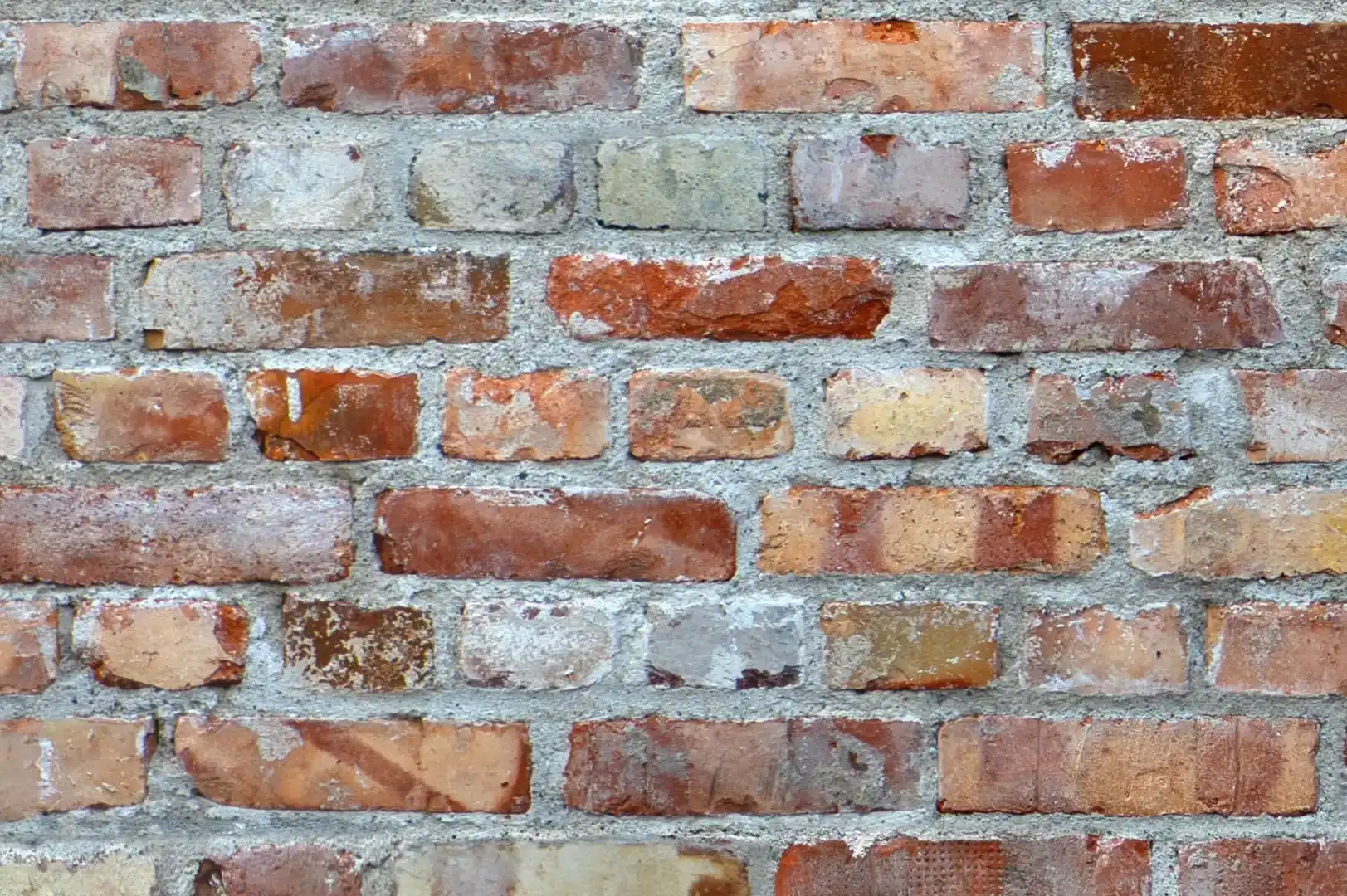 Close-up of an old grunge brick wall