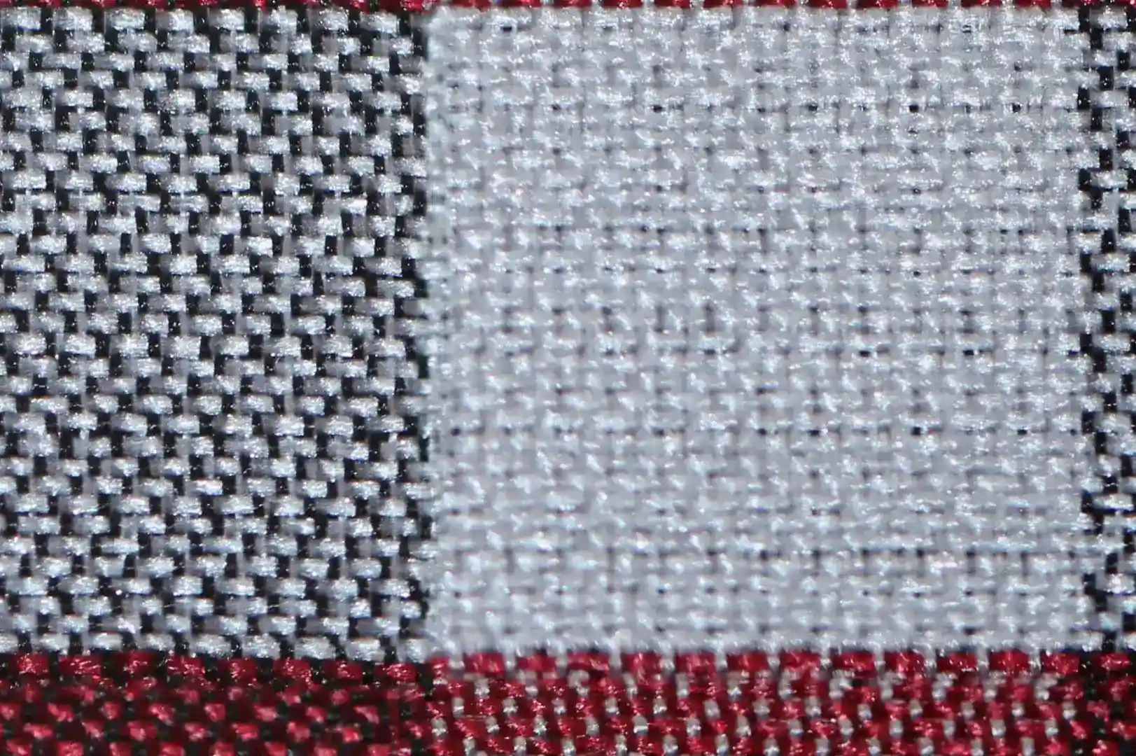 Close-up of a tablecloth with classic geometric checkerboard pattern