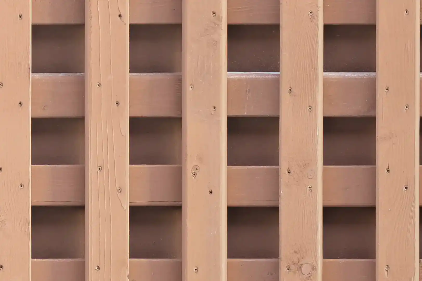 Close-up of a wood lattice framework